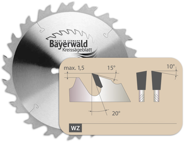 Stehle HW HM und Fertigschnitt-Kreissägeblatt 400x3,5/2,5x30mm Z=6 ZWS Besäum 